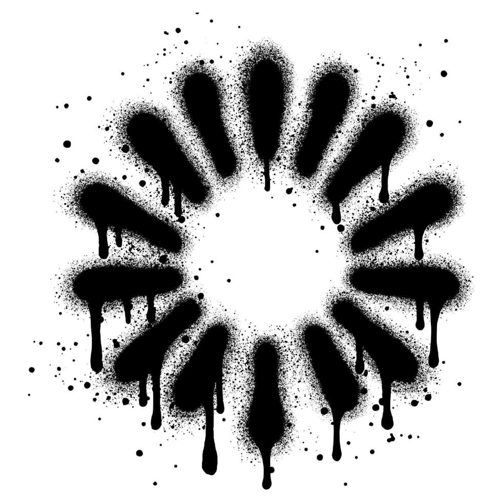 firework graffiti with black spray paint. vector