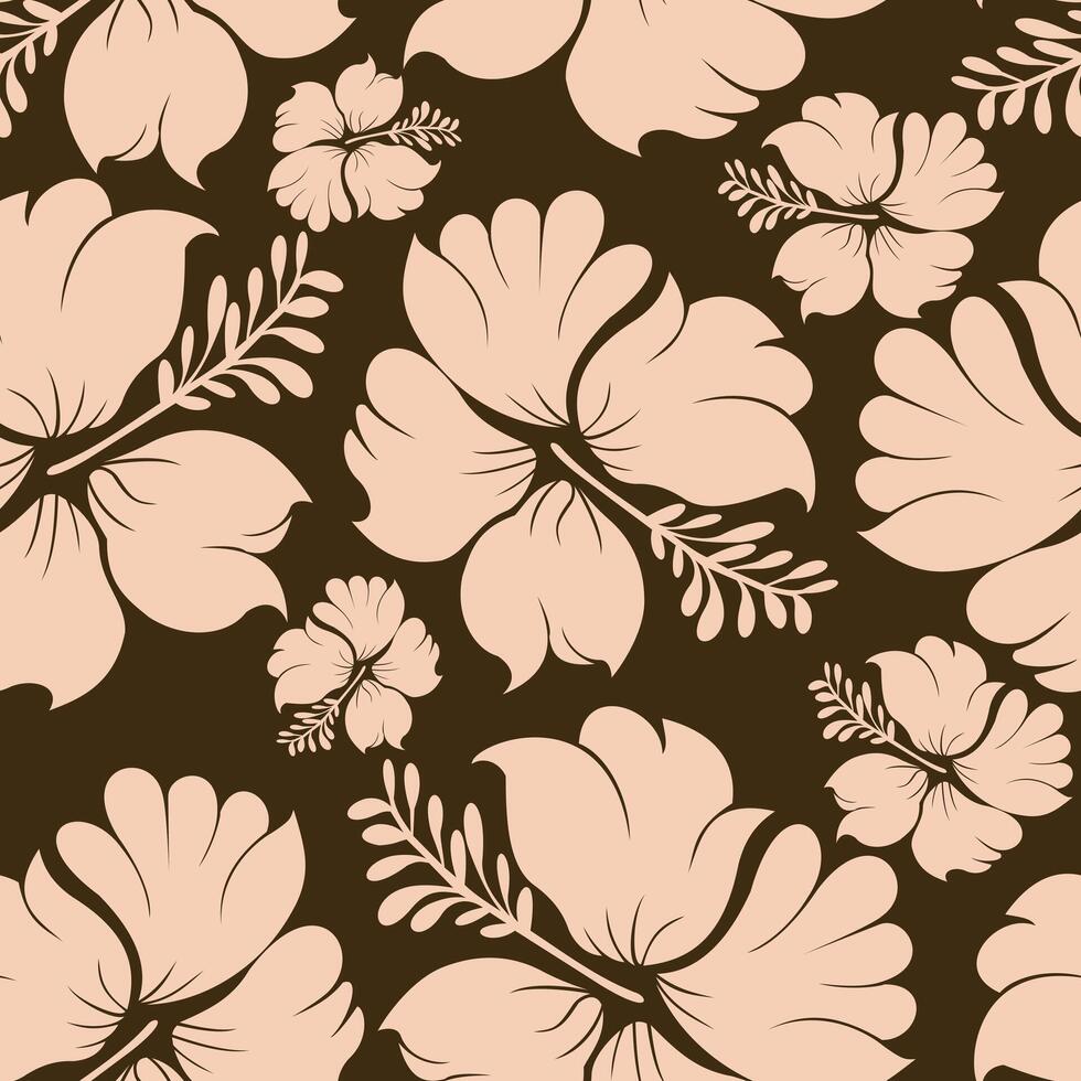 seamless pattern hibiscus flower for background and textured.set clip.eps vector