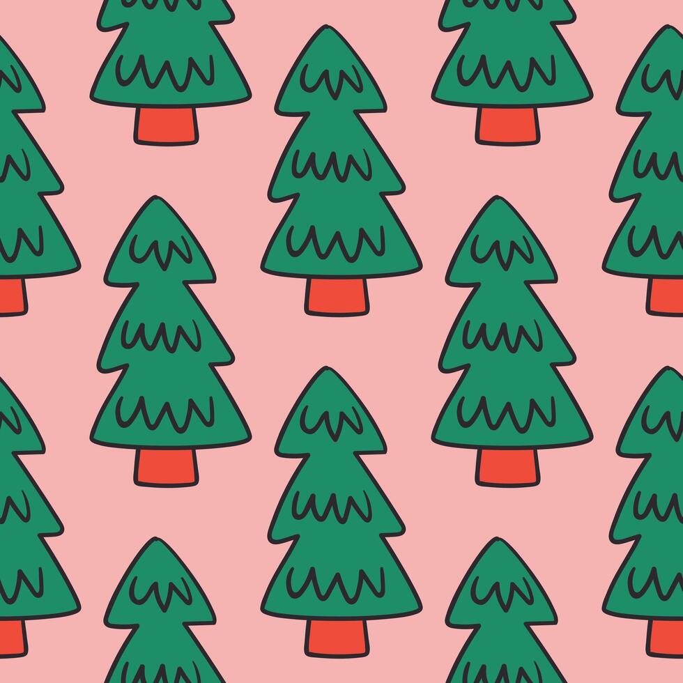 Christmas Tree Pattern Christmas tree Background vector