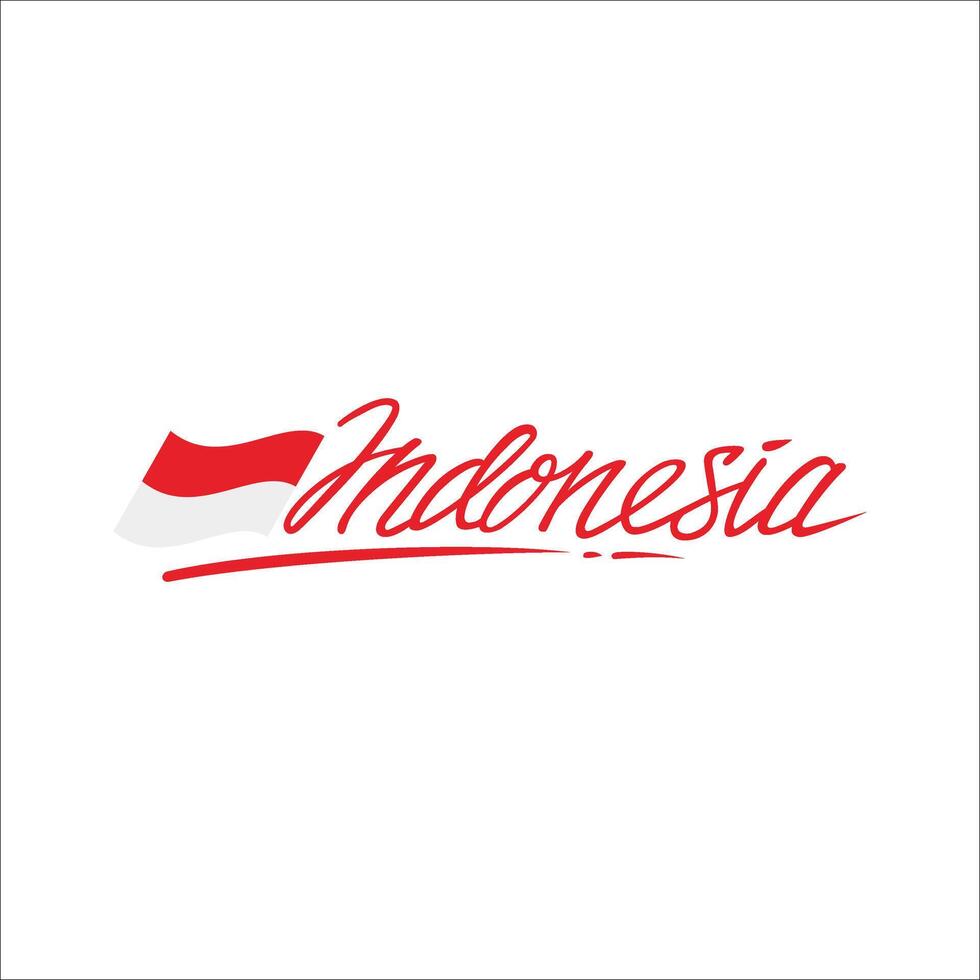 Graffiti writing Indonesia with white background vector