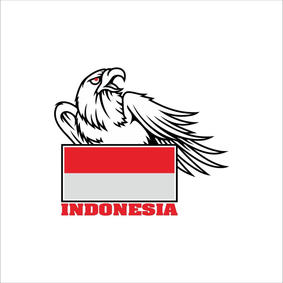 The eagle symbolizes the symbol of the Indonesian state vector