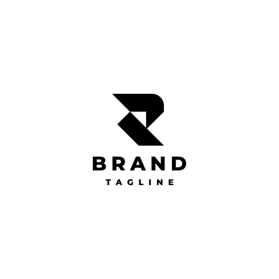 Simple Bold Initial Letter R Logo Design. Sporty Strong Initial Letter R Logo Design. vector