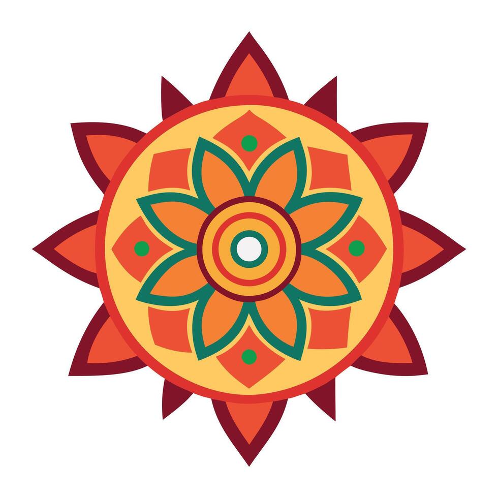 A colorful flower design on a white background vector