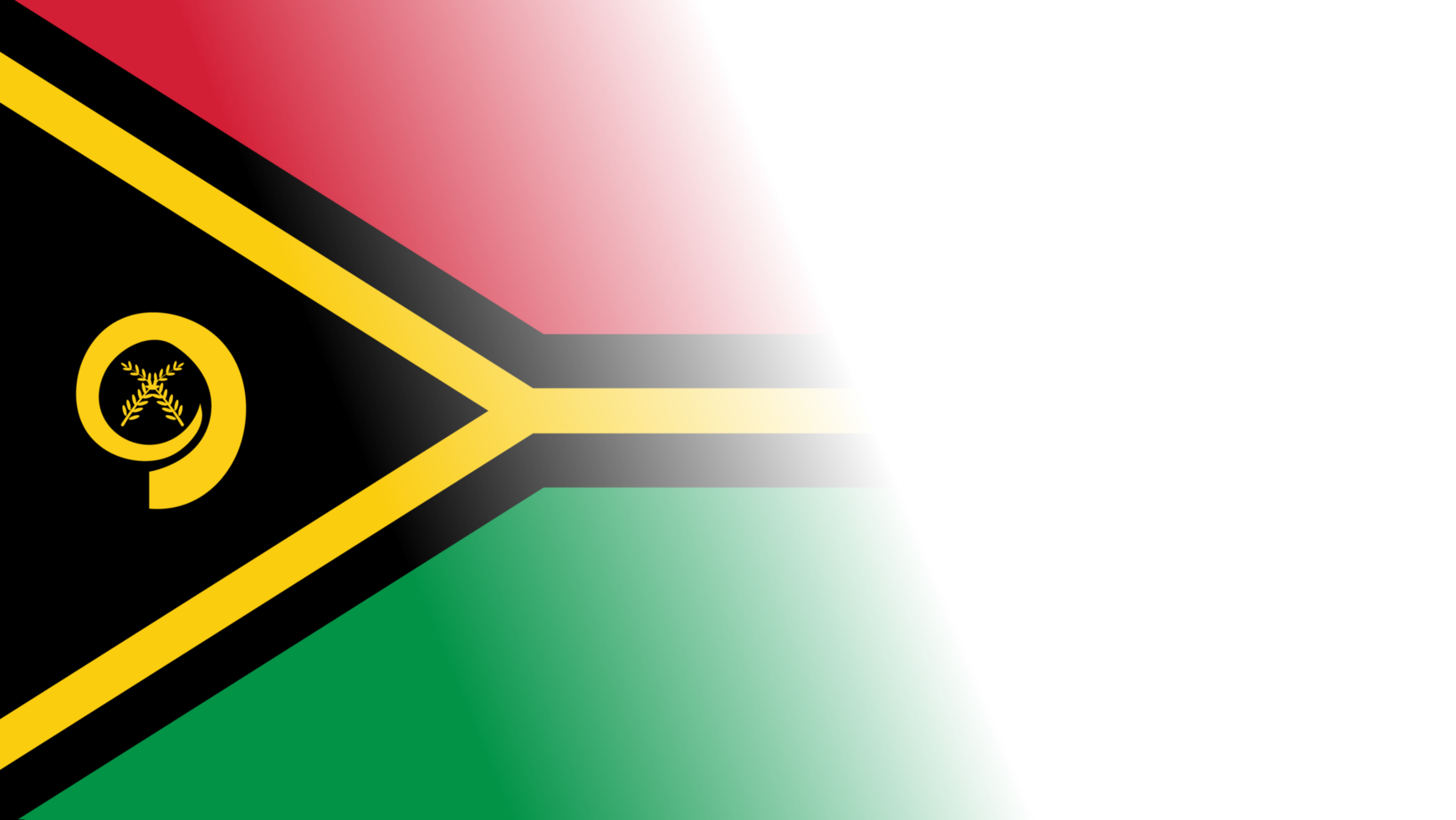Transparent Vanuatu flag banner on transparent background png
