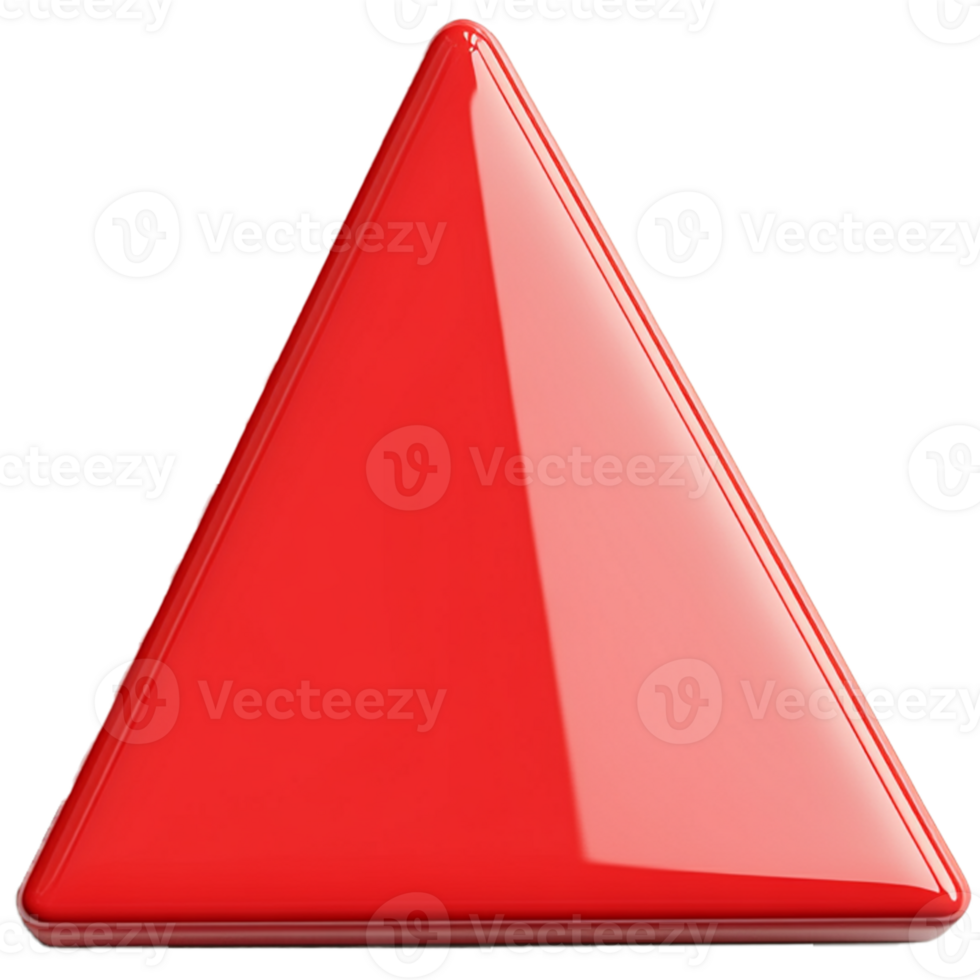 3d Red triangle logo png