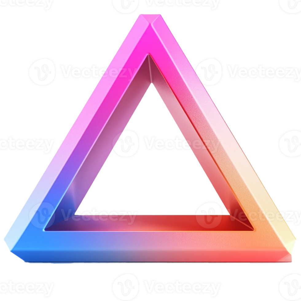 3d colorful triangle logo png