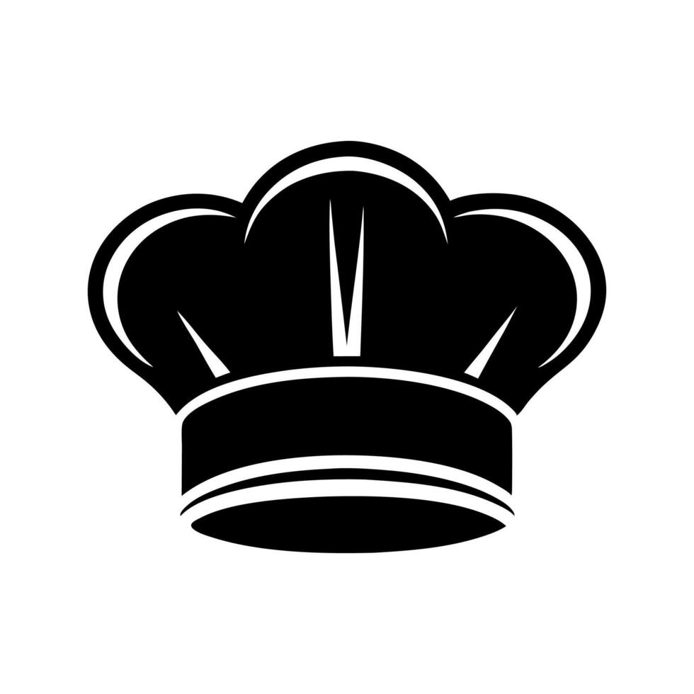 Chef hat icon on white background vector