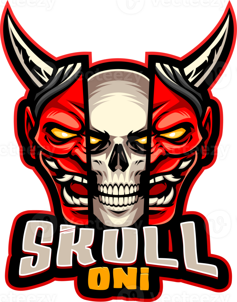 Skull oni esport mascot png