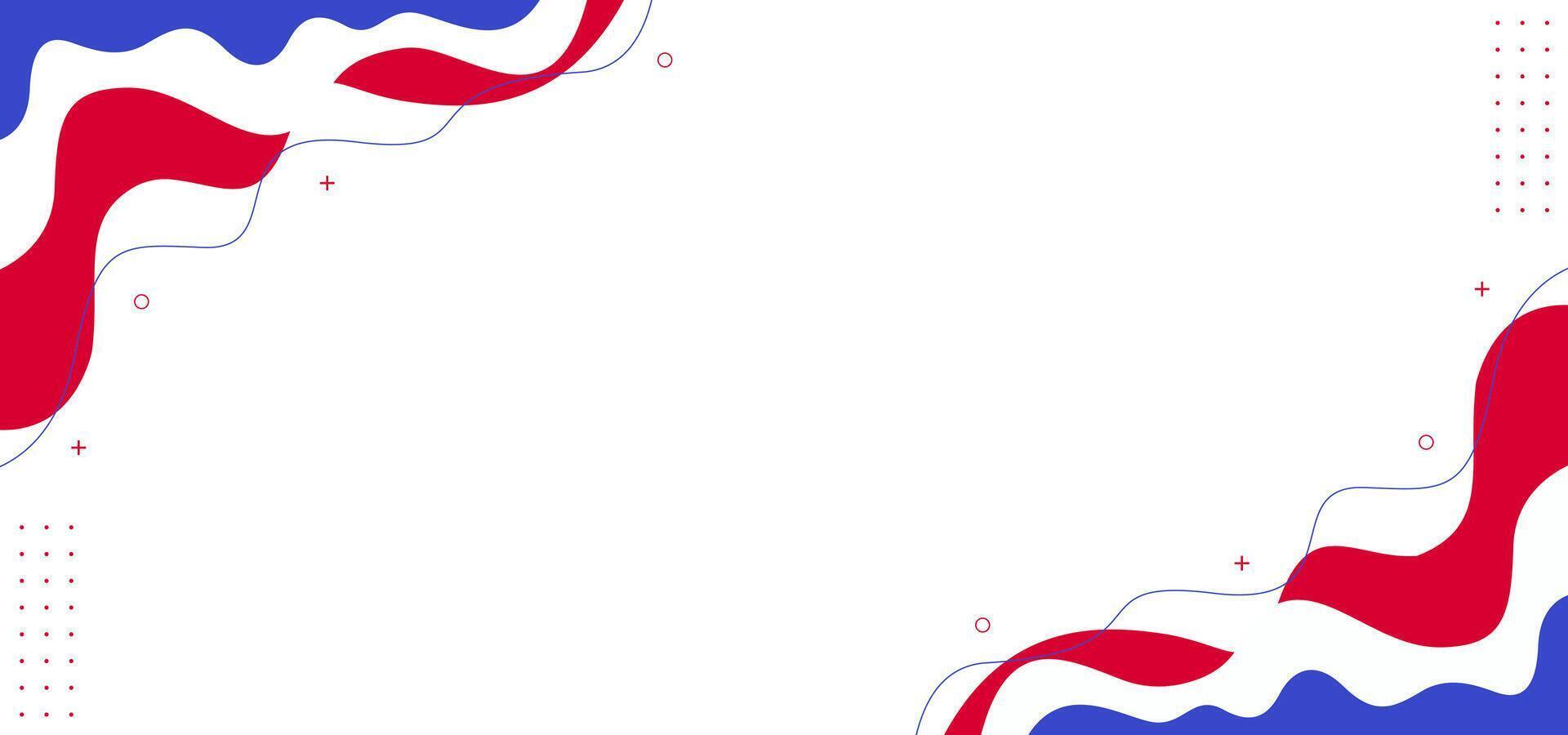 A red, white, and blue wave pattern on a white background. The pattern is bold and dynamic, with a sense of movement and energy. The colors are bright and eye catching vector