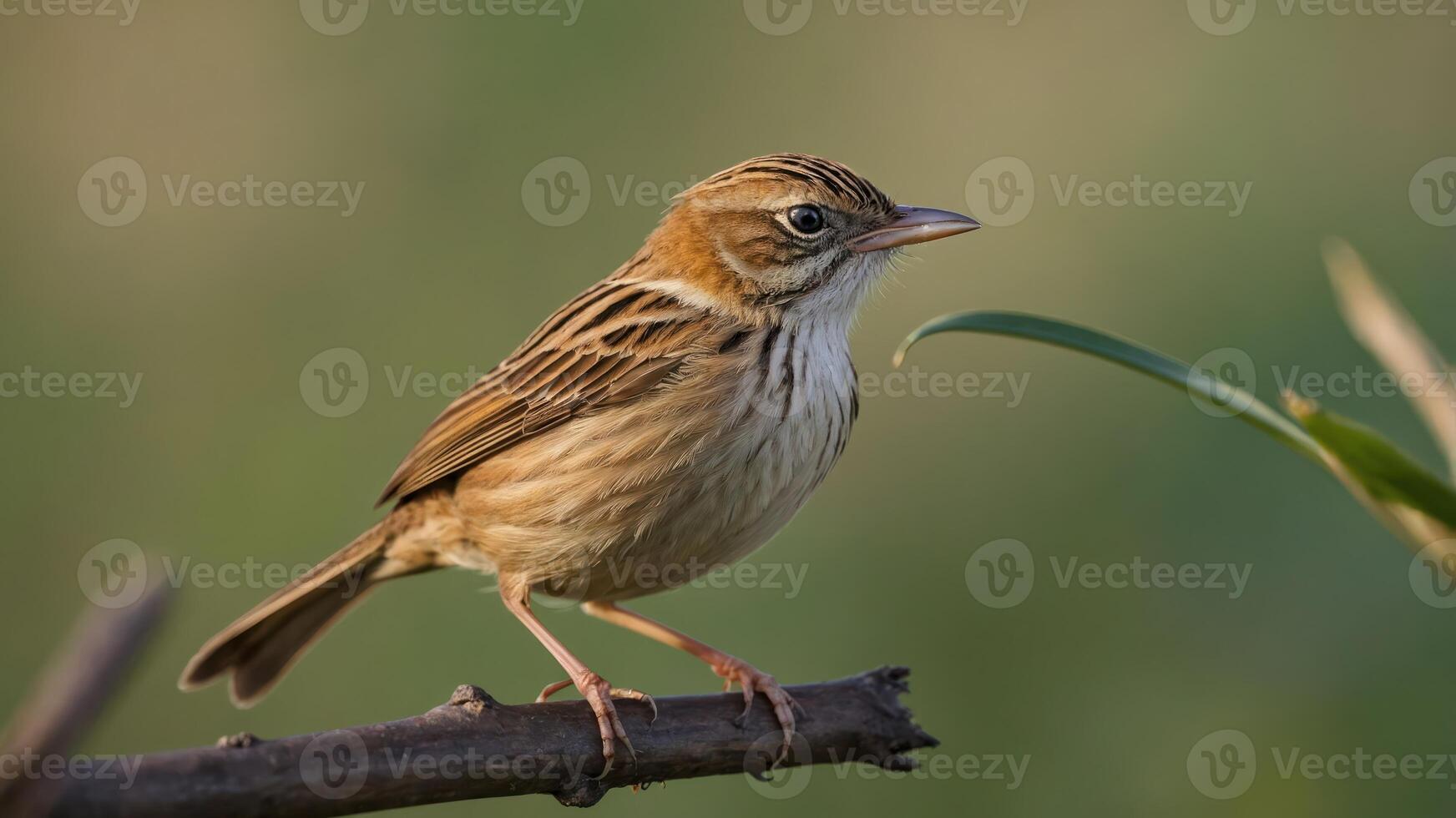 A close-up of a small bird perched on a twig, showcasing its detailed plumage. photo