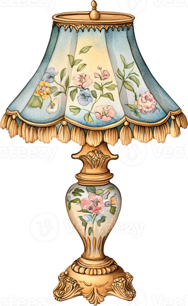 Ornate floral candelabra with roses and hydrangeas in antique style png