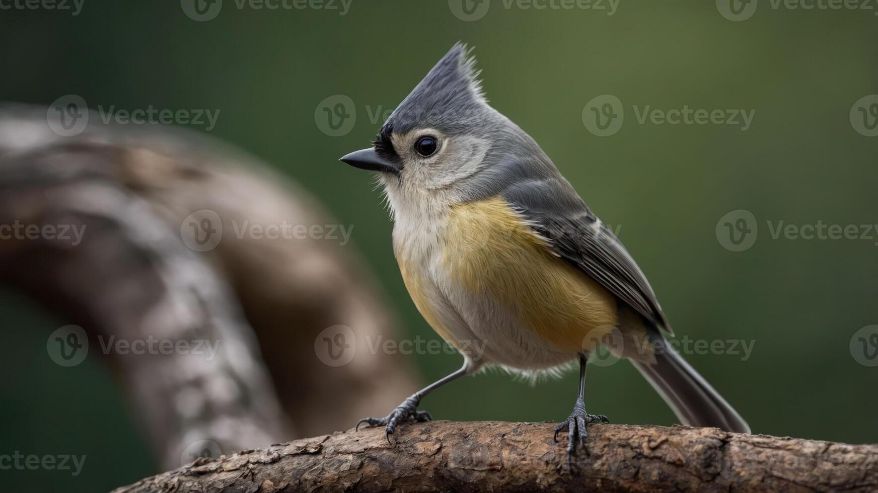 A close-up of a small bird perched on a branch, showcasing its vibrant colors and features. photo