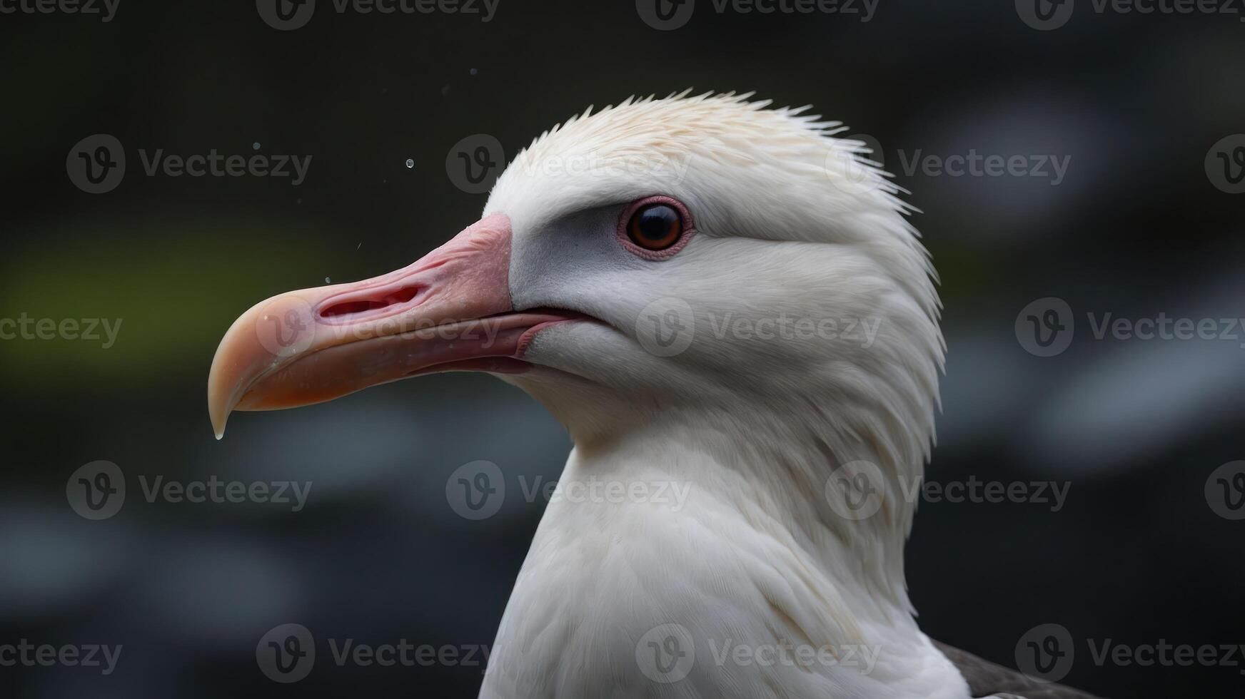 Close-up of a bird with a distinctive beak and feather details. photo