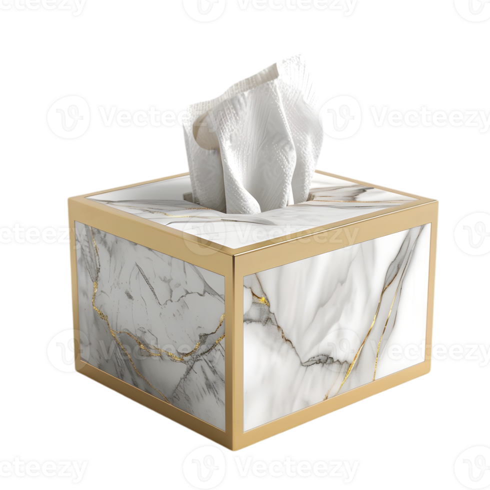 A tissue box with a marble design on it png