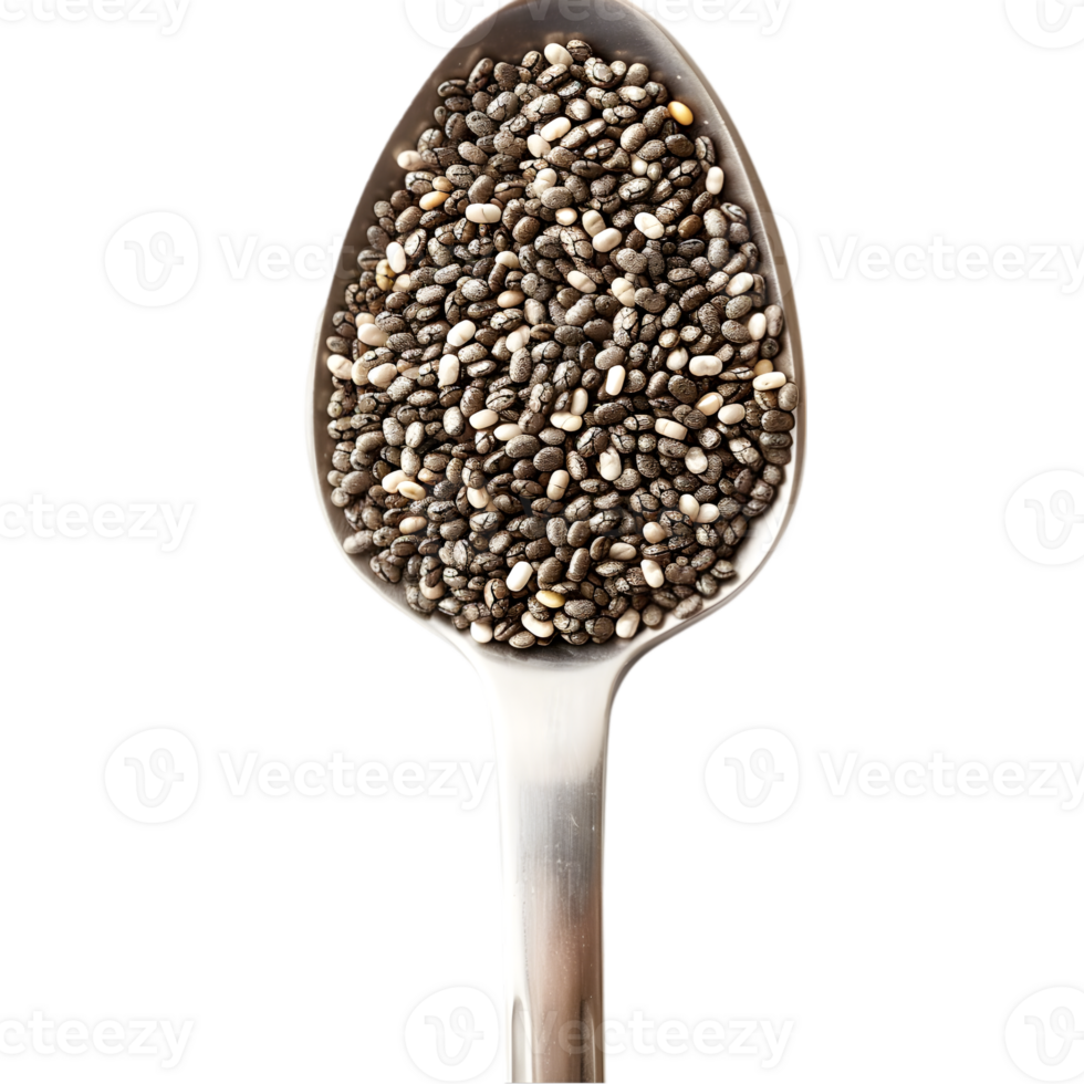 A spoon full of chia seeds png