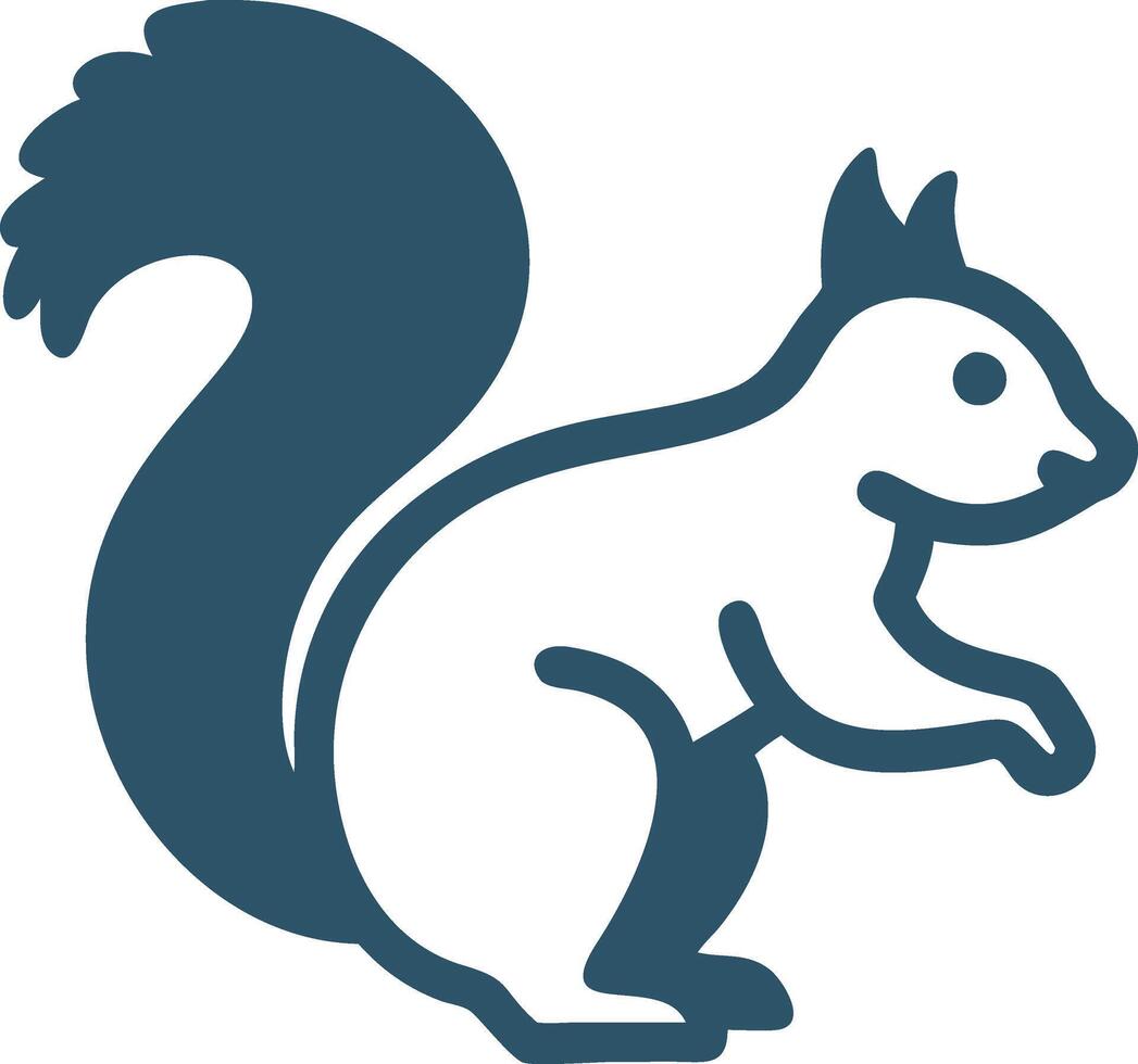 Squirrel icon and logo. Illustration in a realistic style isolated on a white background. vector