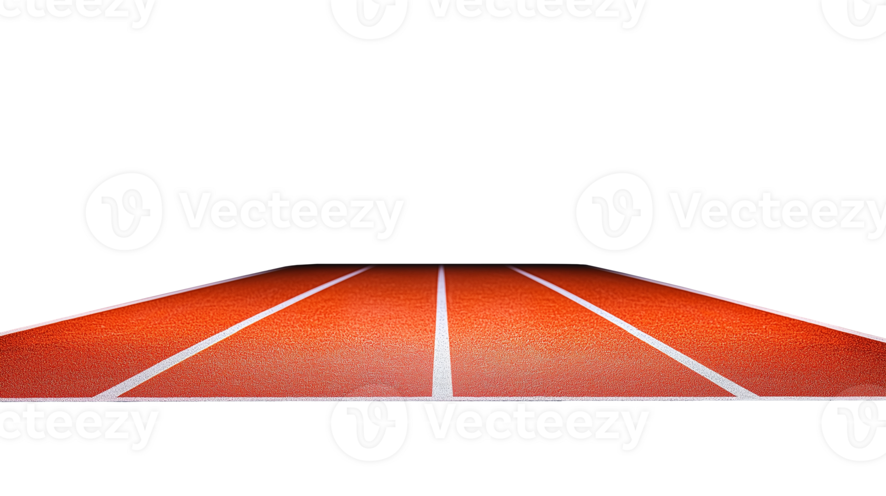 Straight lanes of orange track on transparent background isolated view png