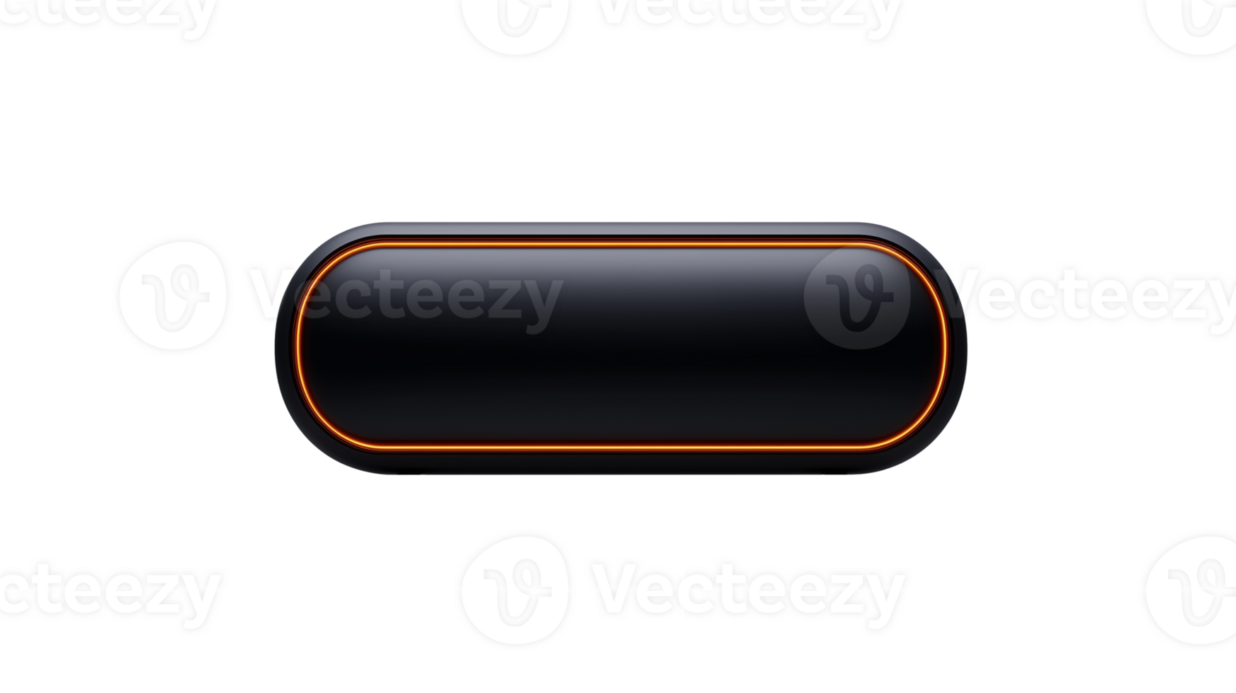 Futuristic capsule shaped device with sleek design isolated on transparent background png