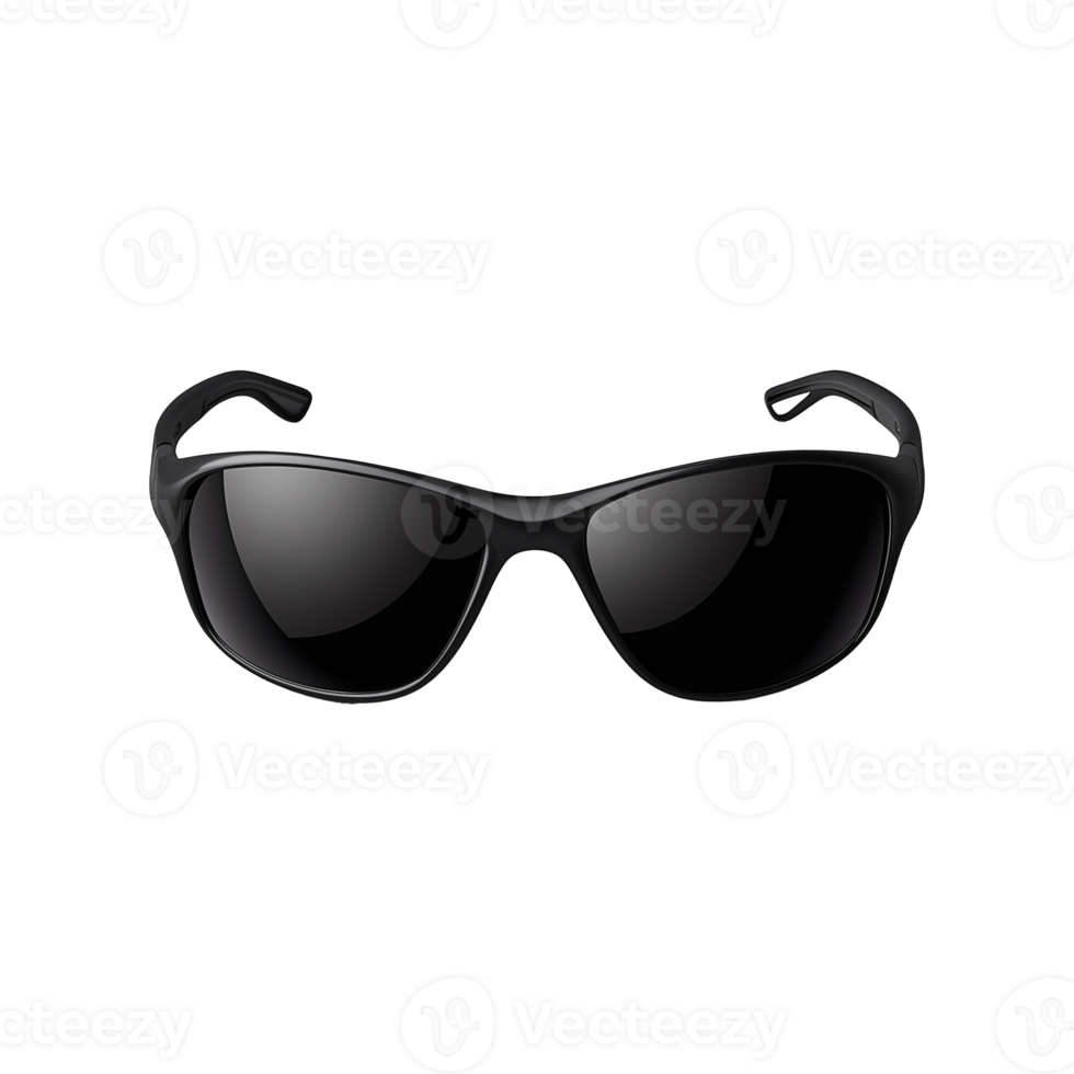 Black wraparound sports sunglasses with polarized lenses on a transparent background png