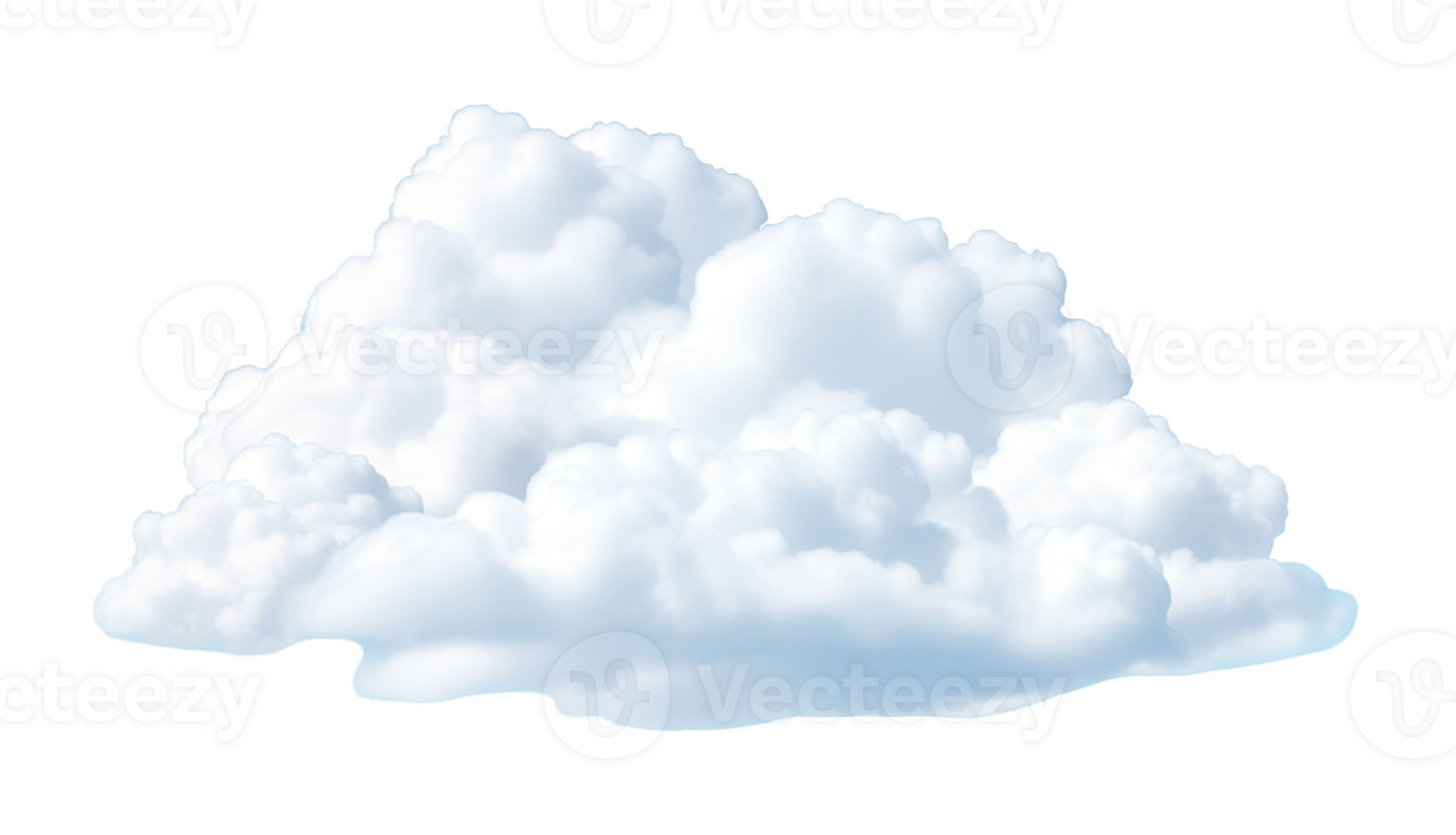 White clouds isolated on transparent background png