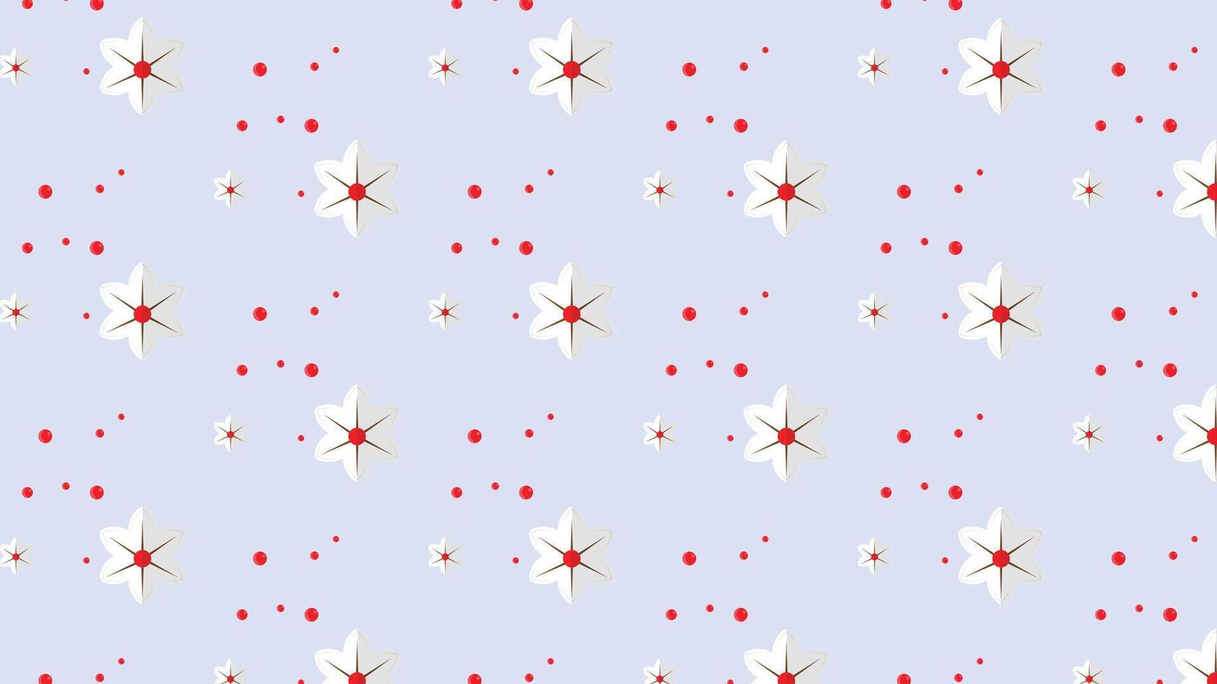 cute white red cartoon flower and red dots seamless pattern in light blue background for fabric print, paper print, social media, party print or any use. flower doodle vector