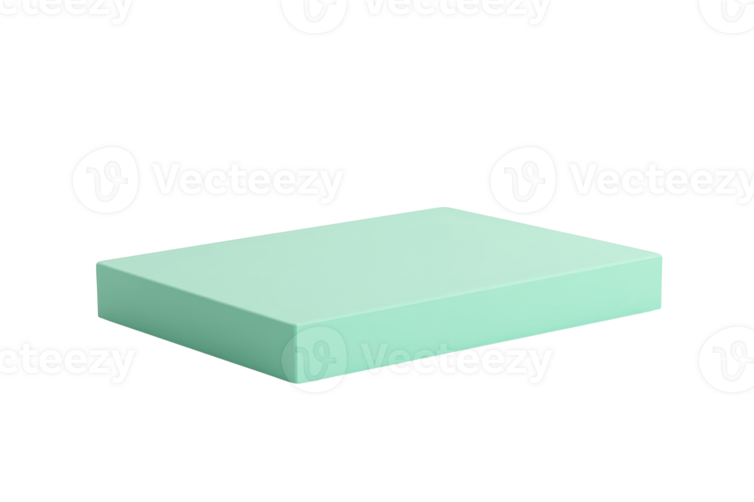 Minimalist light green rectangular block on a transparent background. perfect for product display, design, and branding inspiration. png