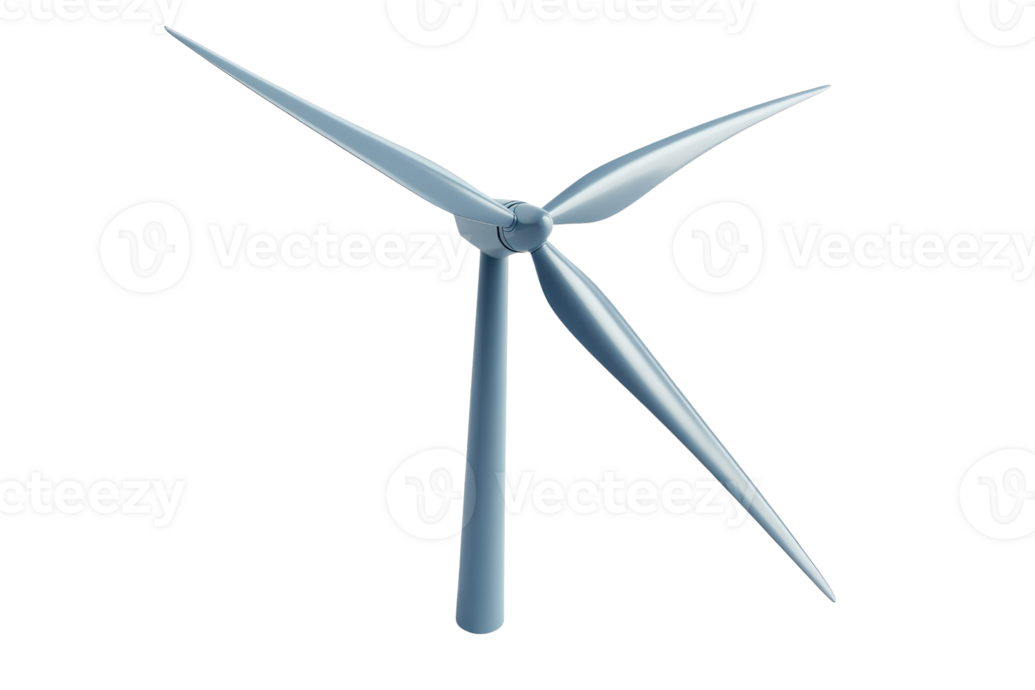 Wind turbine isolated on transparent background. symbolizing renewable energy, sustainability, and clean power generation in the modern world. png
