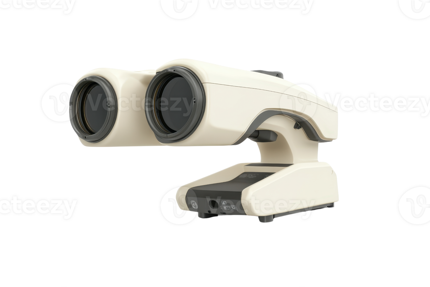 Modern ophthalmic device used for eye examinations and vision tests, isolated on transparent background. ideal for medical and optometry purposes. png