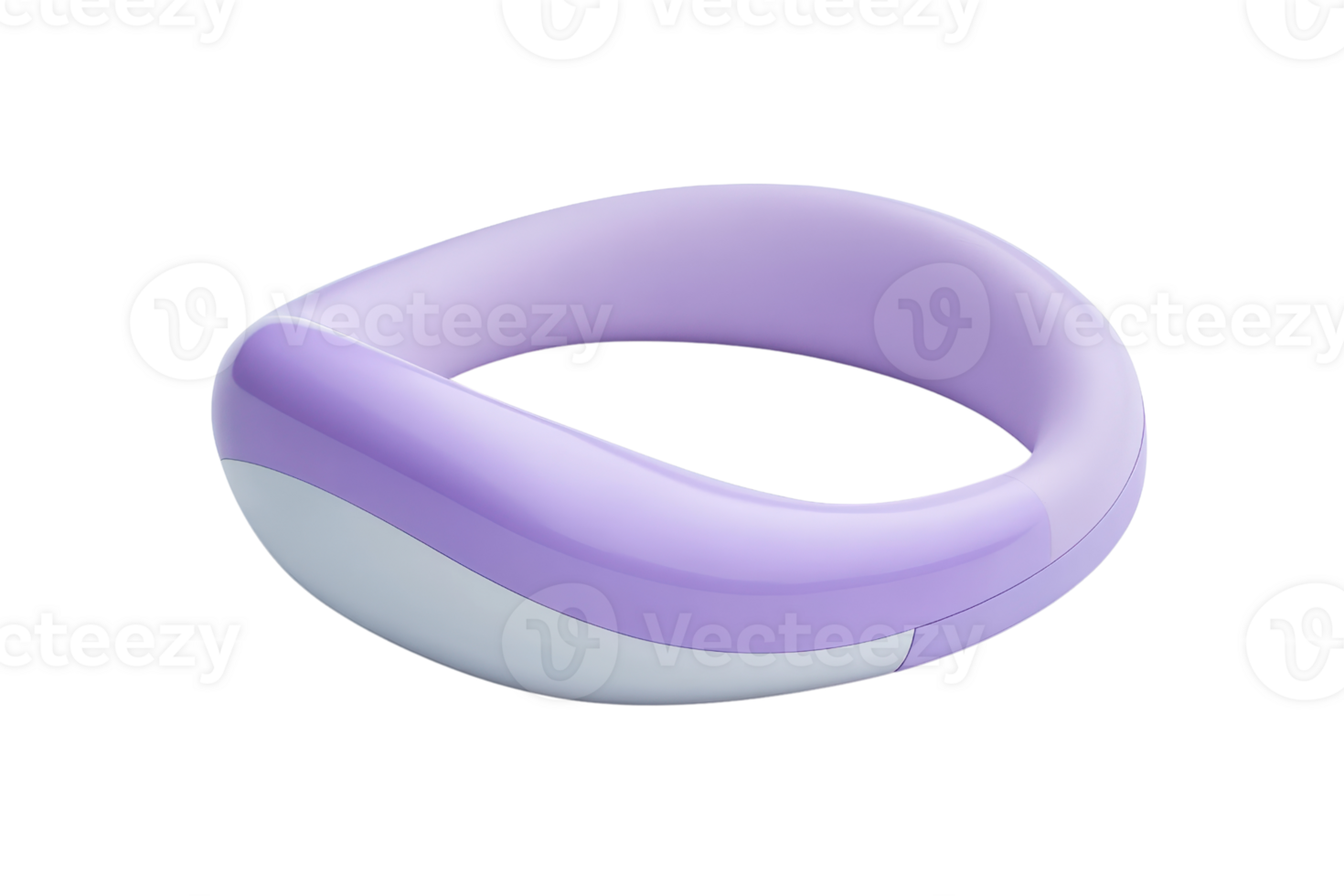 Modern overview of an ergonomic, minimalist purple wearable, isolated on a transparent background. Ideal for tech, fashion, and lifestyle themes. png