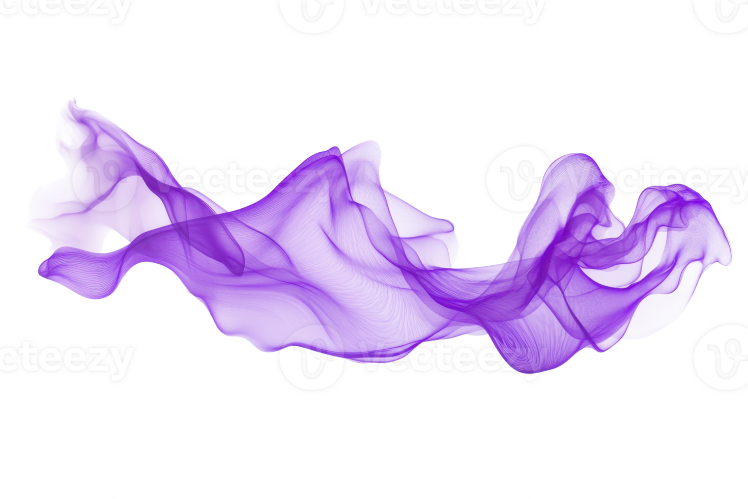 Elegant purple smoke or fluid wave isolated on a transparent background. perfect for abstract, ethereal, or artistic visual concepts. png