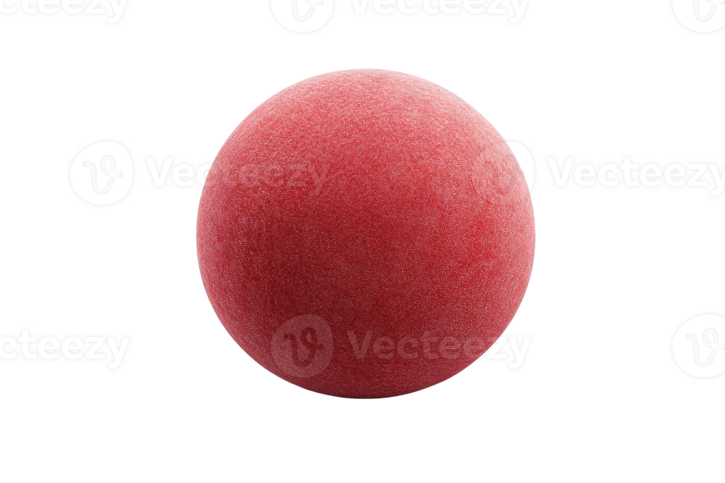 Close-up image of a single red ball isolated on a transparent background. perfect for toy or object photography projects. png