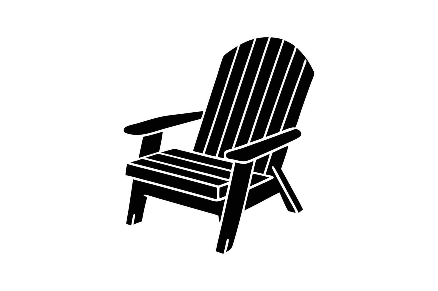 adirondack chair silhouette art vector