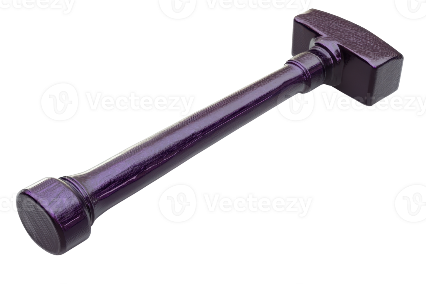 High-quality image of a purple sledgehammer on a transparent background, perfect for construction and industrial themes. png