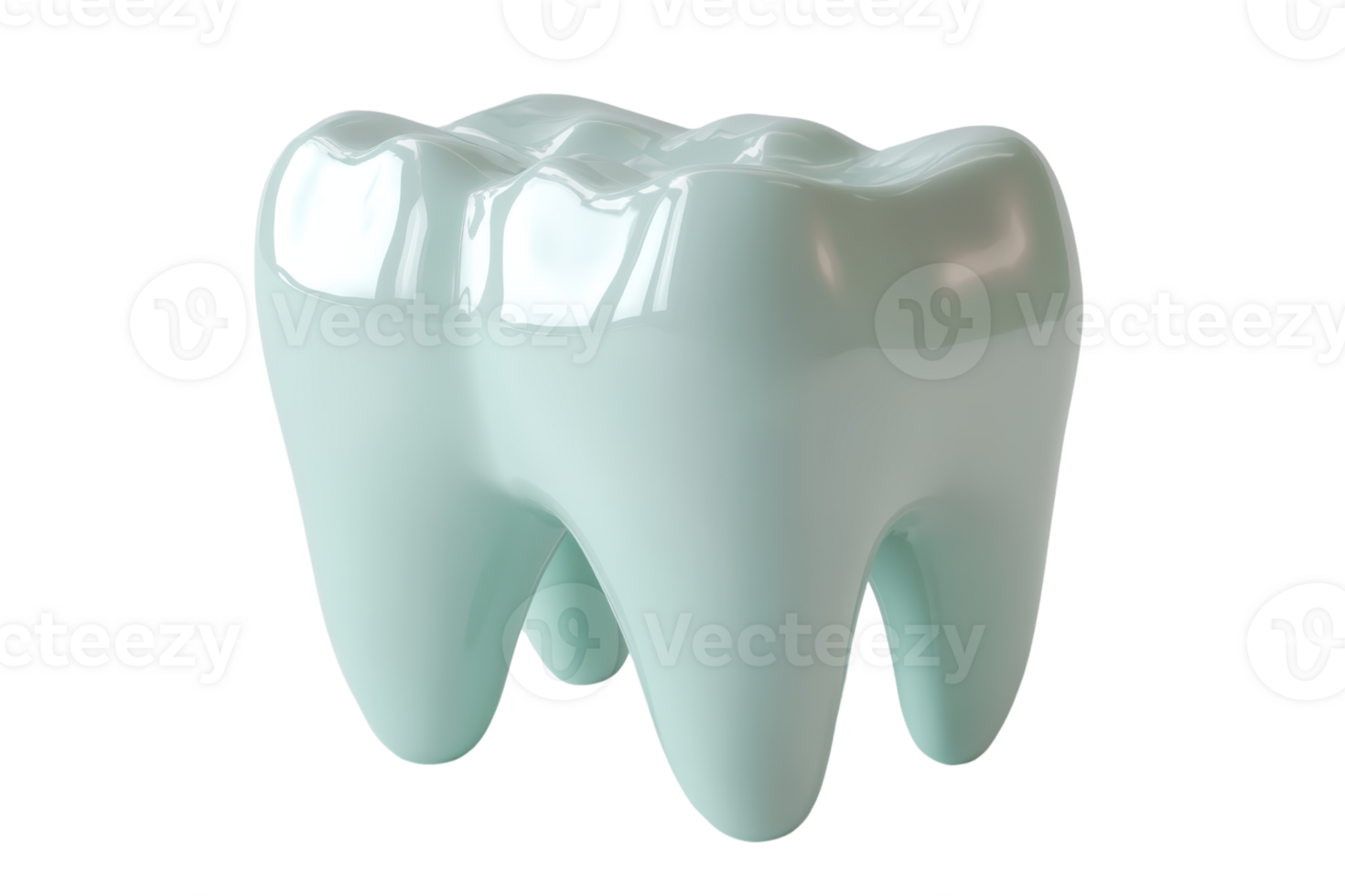 High quality 3D rendered image of a healthy tooth suitable for dental, healthcare, and hygiene content. png