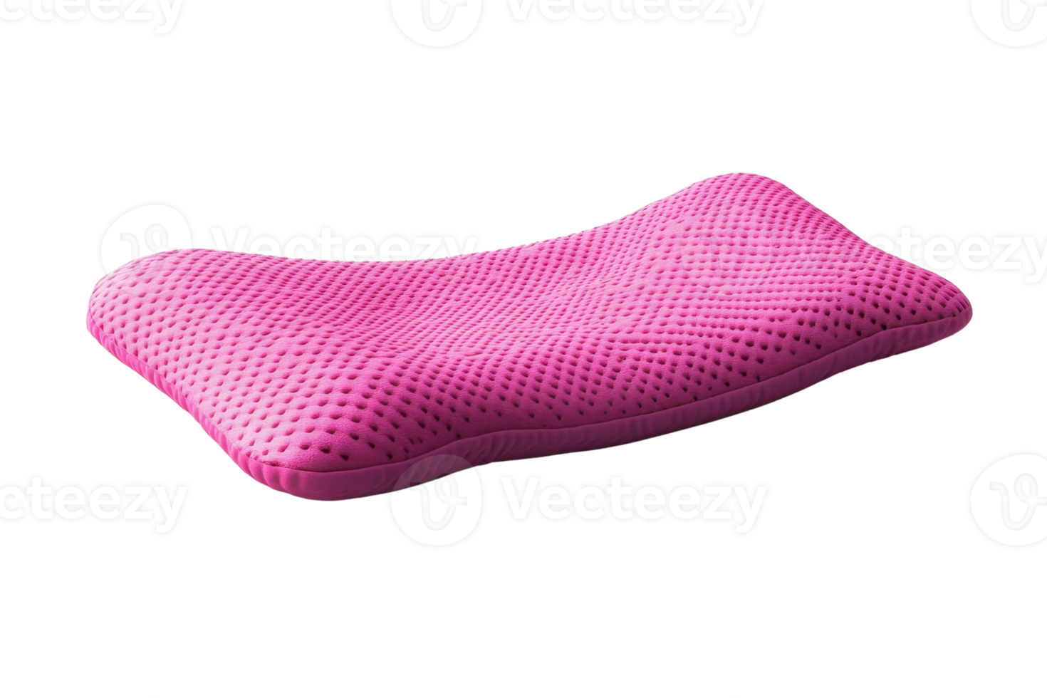Pink ergonomic pillow with a perforated design for better airflow and comfort. Ideal for home use and enhances sleep quality. png
