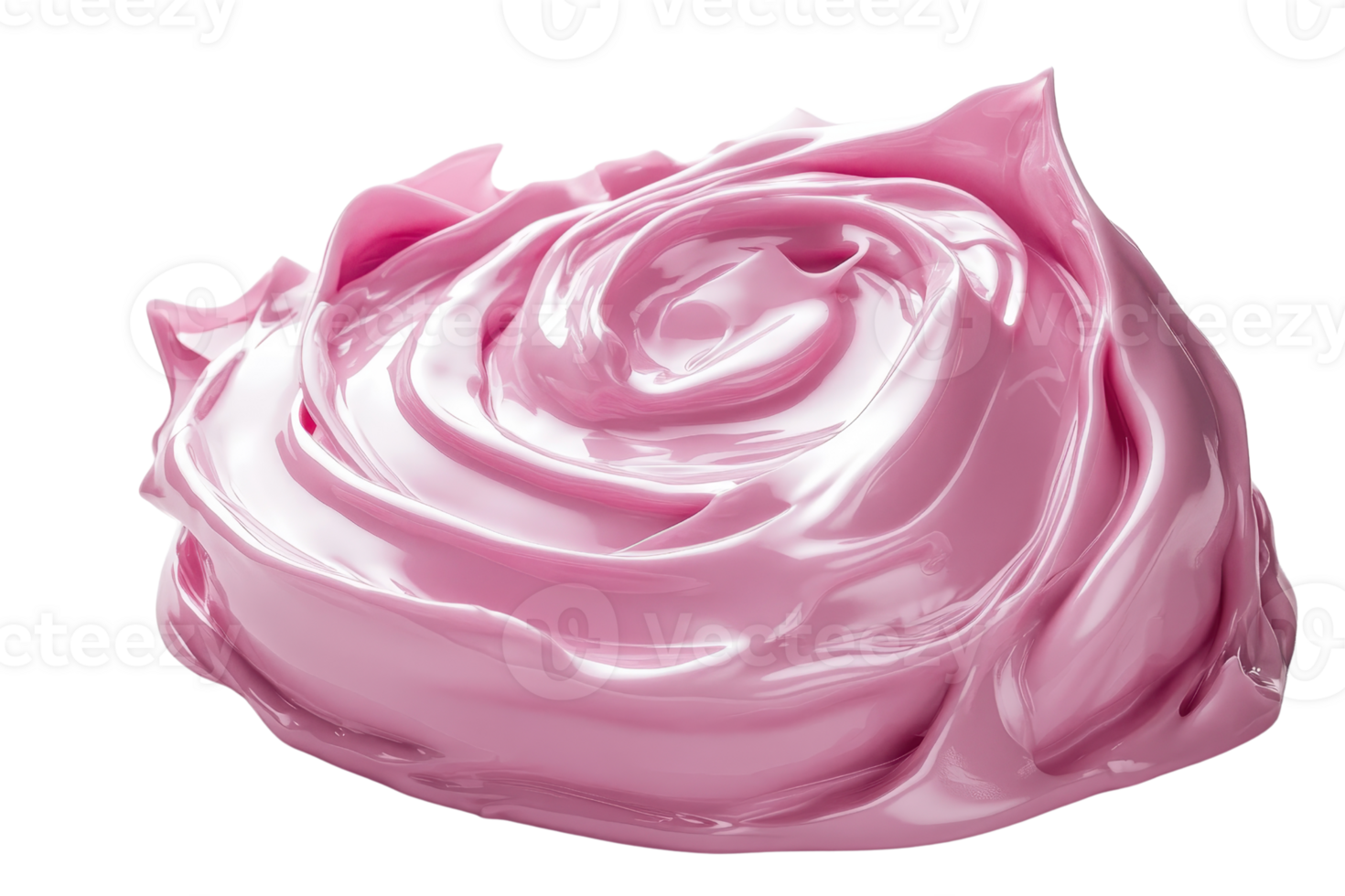 Close-up of smooth, creamy pink lotion or cosmetic cream with swirled texture. Perfect for beauty, skincare, and product advertising. png