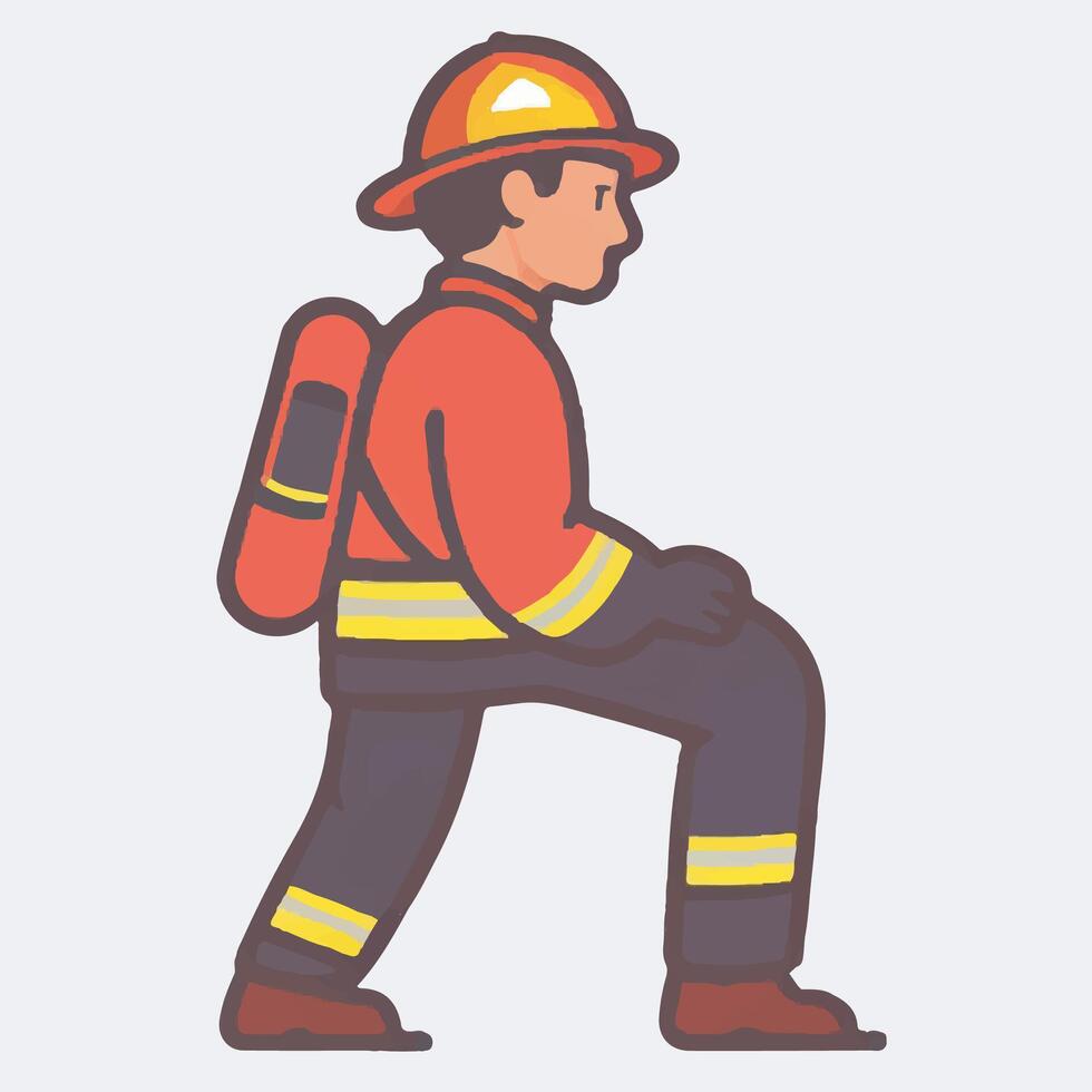 Fireman in cartoon vector