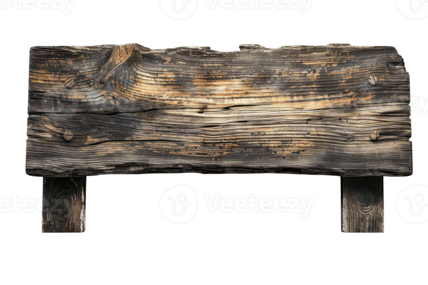 Rustic wooden sign with weathered texture and rough woodgrain, ideal for vintage or countryside themes in photography or graphic design. png