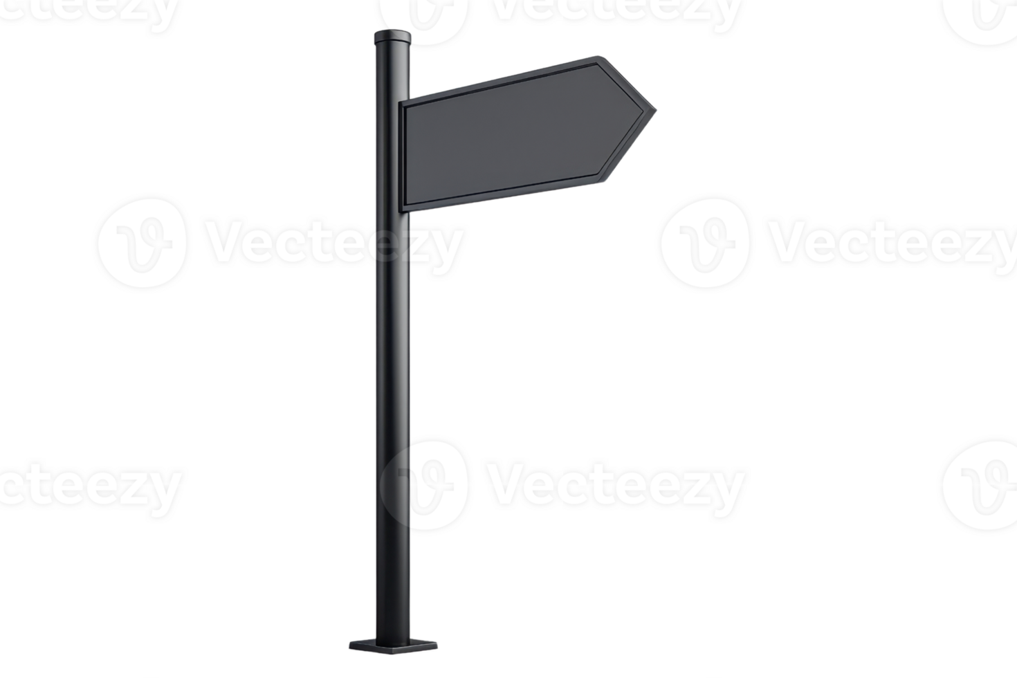 Black directional road sign isolated on transparent background. symbolizing navigation and guidance for directions. png