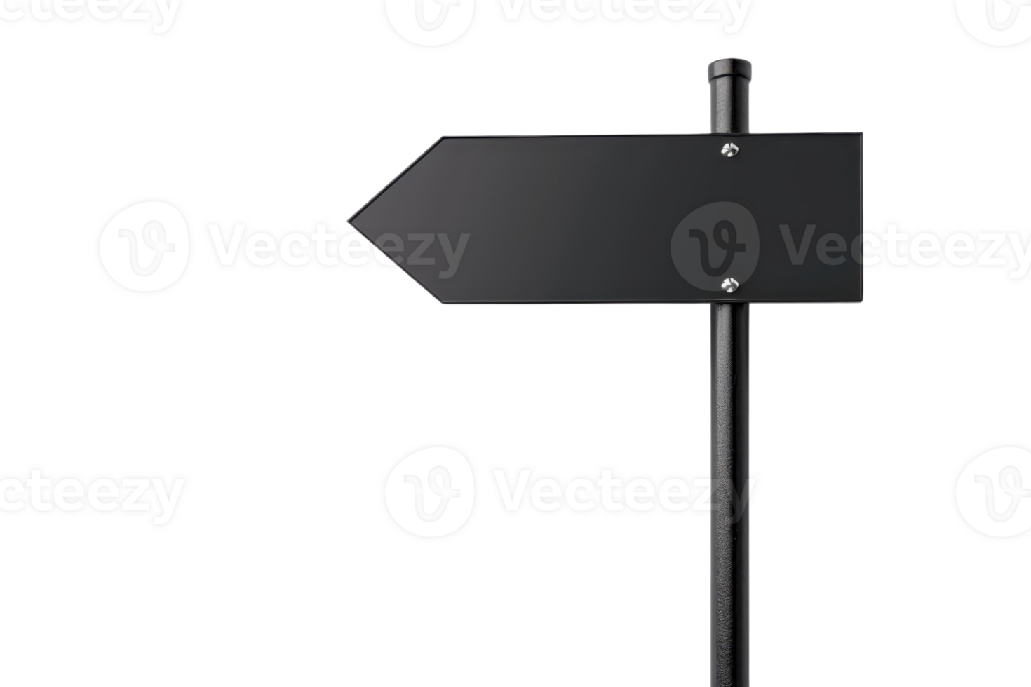 Black direction arrow sign isolated on a transparent background. representing guidance, navigation, direction, and wayfinding. png