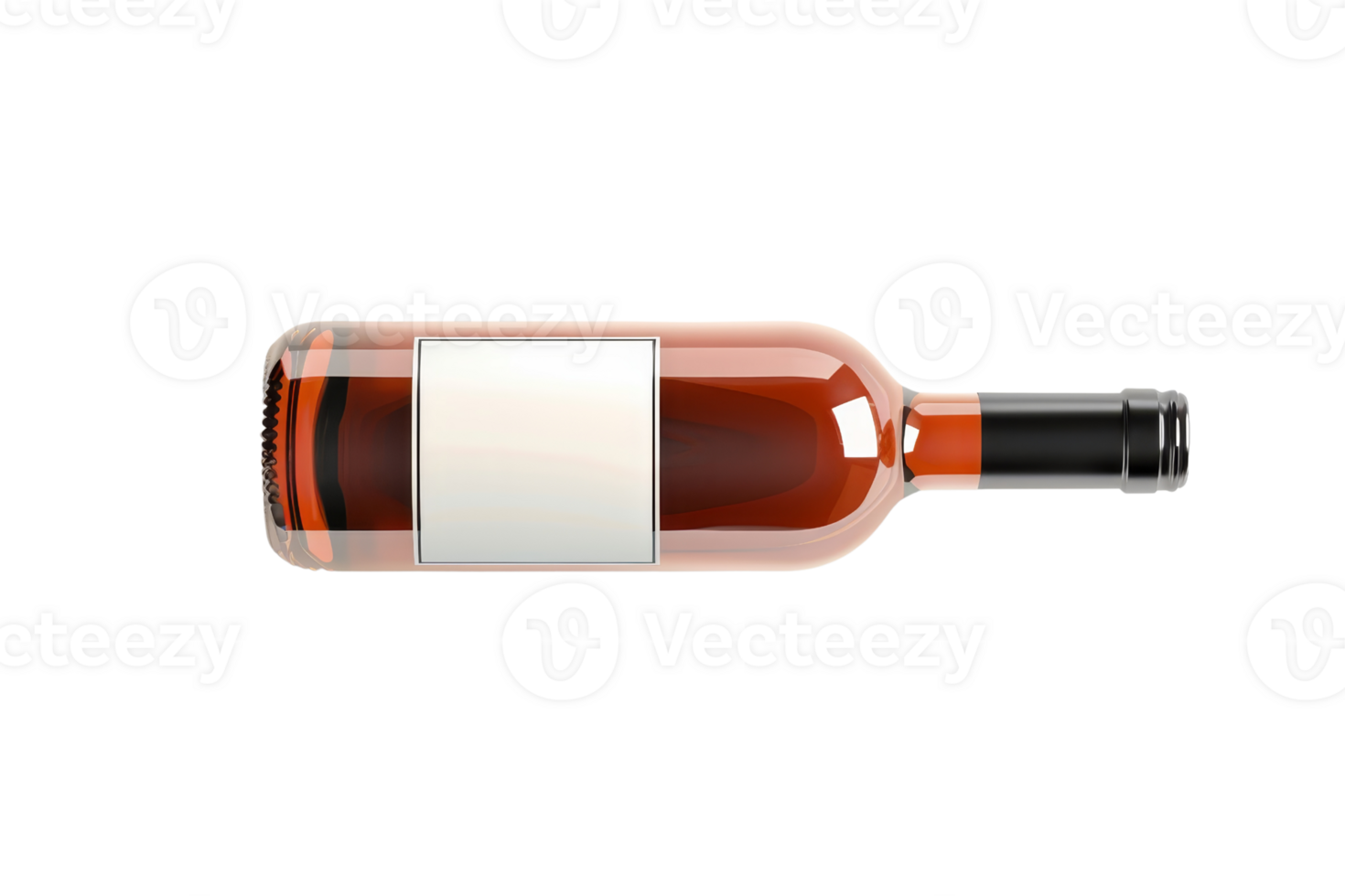 High-quality image of a rose wine bottle isolated on a transparent background. showcasing the label and bottle design. png