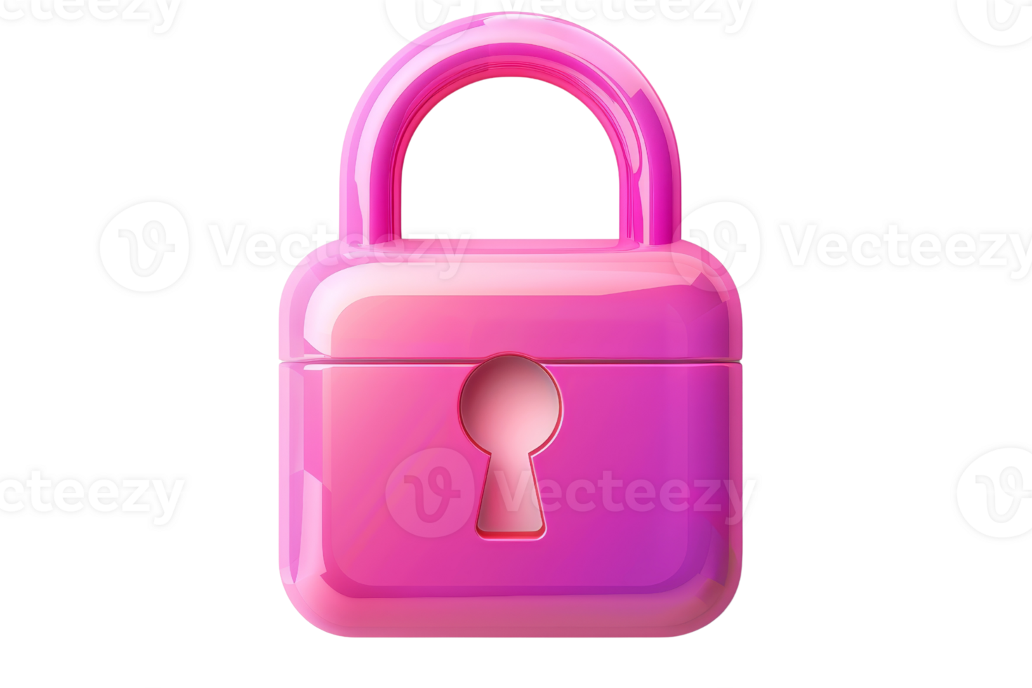 Vibrant pink padlock symbolizing security, protection, and safety. Ideal for use in digital, security, and online privacy themes. png