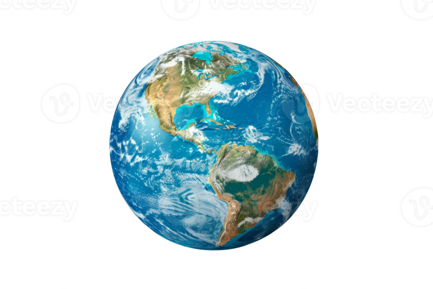 High-resolution image of Earth from space showcasing North and South America, highlighting the beauty of our planet. png