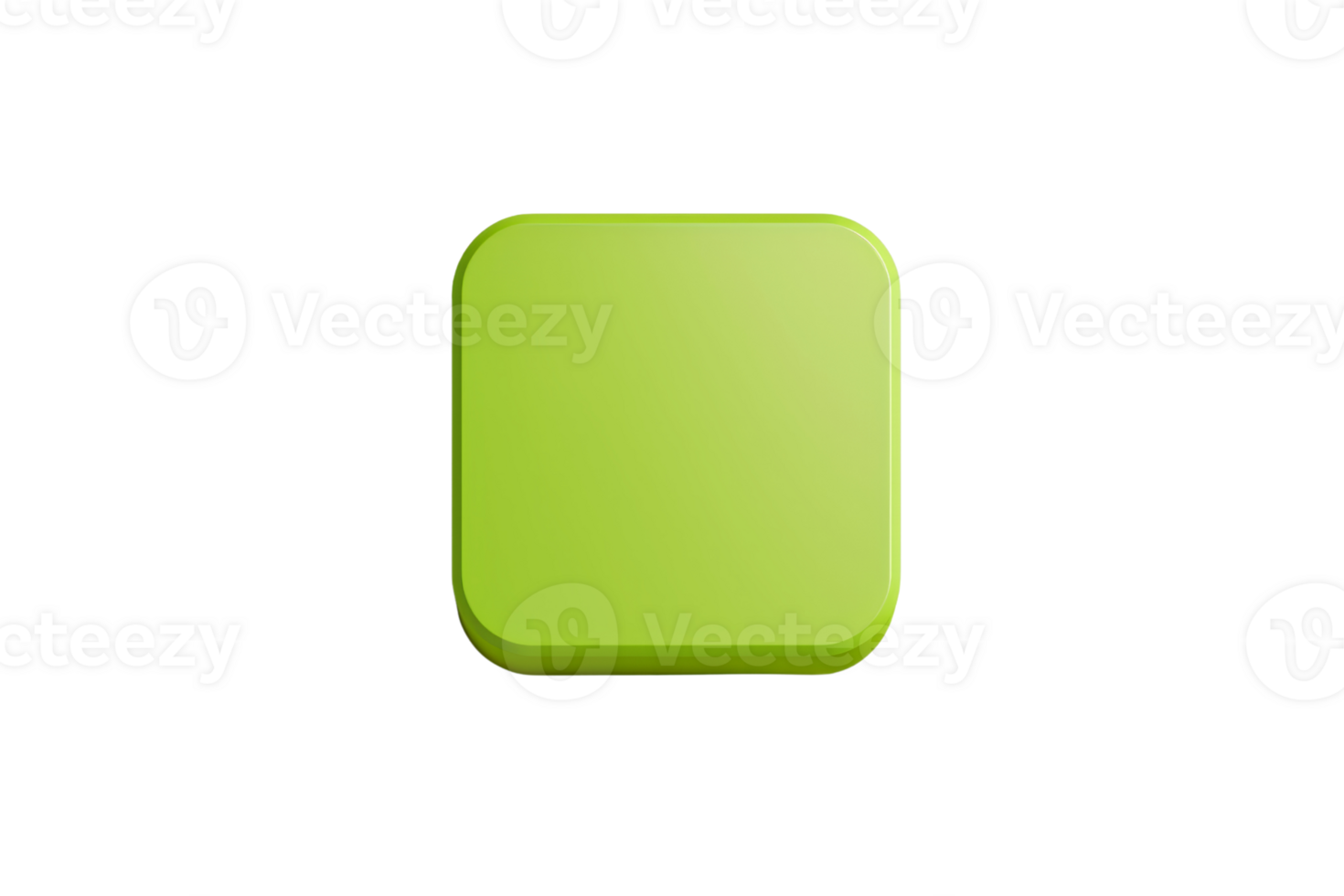 Bright green square icon with rounded edges on a transparent background. perfect for web design, app development, and UI UX projects. png