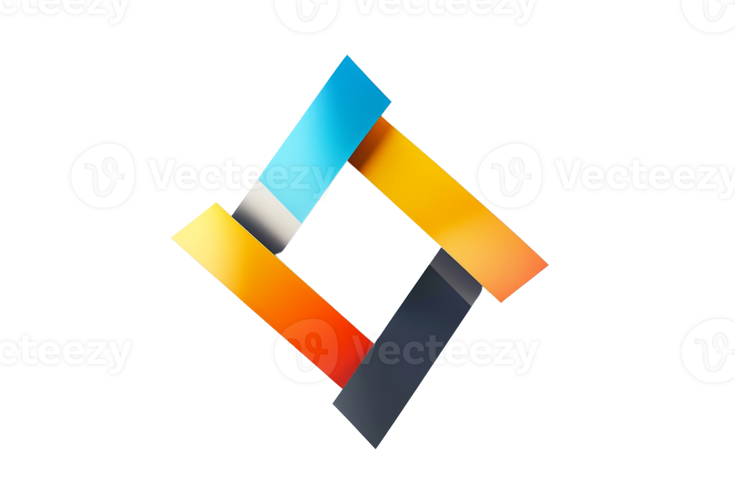 Abstract geometric logo design with gradient colors and modern style, ideal for technology and business branding. png