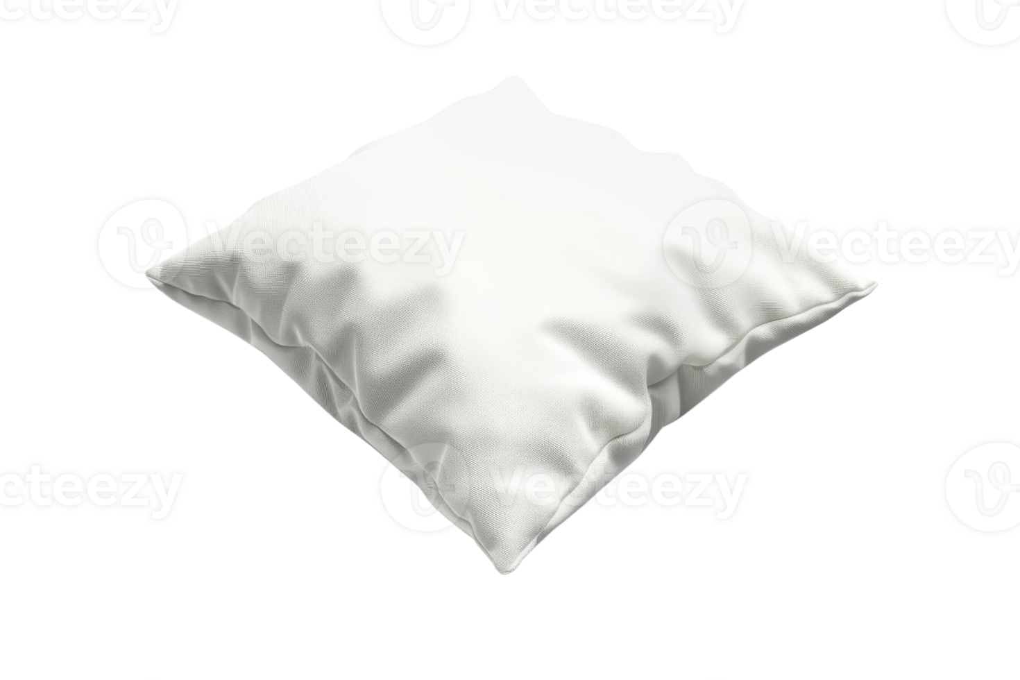A soft, white pillow with a smooth surface, perfect for adding comfort to any bedding arrangement or furniture setup. png