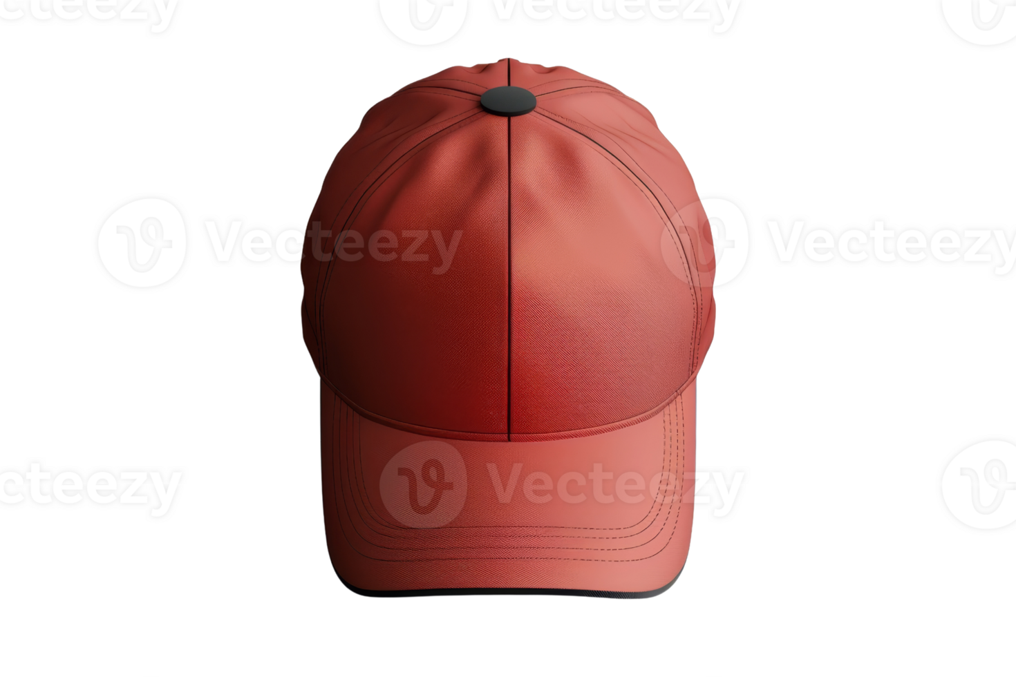 Red baseball cap isolated on transparent background. Perfect for branding, promotional merchandise, and fashion accessory design. png