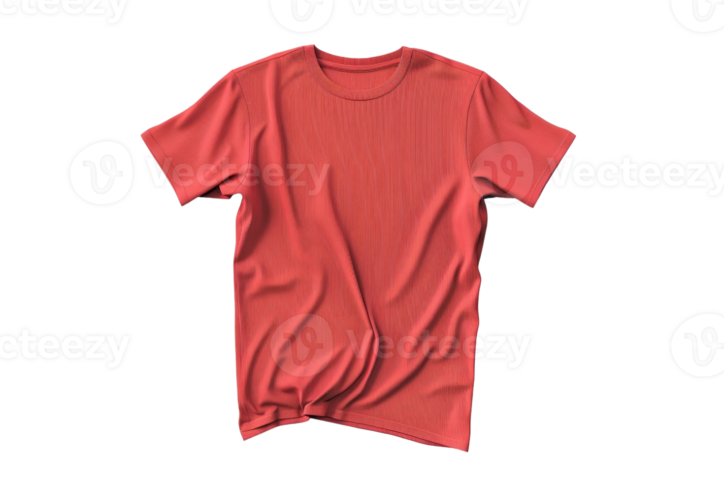 Red T-shirt isolated on transparent background. Comfortable casual wear clothing suitable for everyday use. png