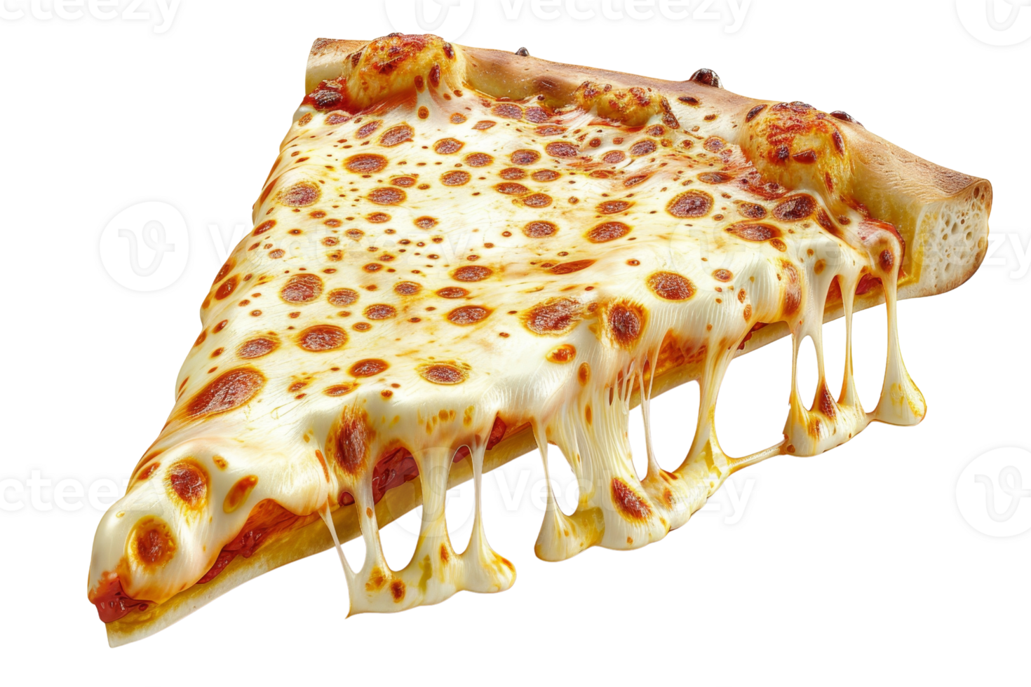 Close-up of a delicious, cheesy pizza slice with melted mozzarella cheese, perfect for Italian food themes and culinary visuals. png