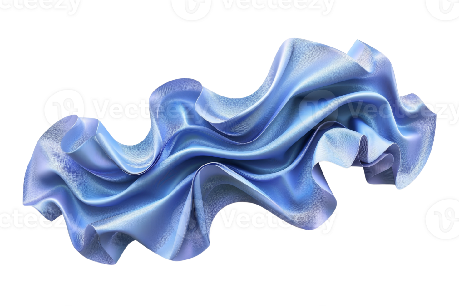 Elegant blue silk fabric with smooth, flowing texture and soft sheen, perfect for fashion, textile design, and luxury backgrounds. png